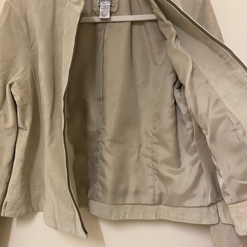 Chico’s Lightweight 100% Suede, Lined Jacket. - image 3